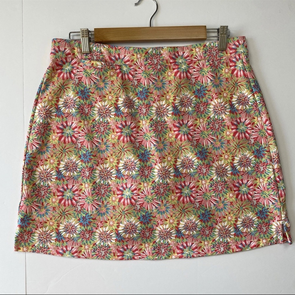 Peter Millar Women’s Pink Floral Golf Skort Size‎ L  Sporty , Athletic, Tennis